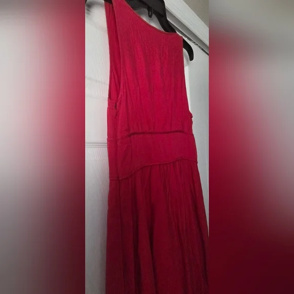 Anthropology Plenty By Tracy Reese Red Sleeveless Corset-Waist Midi Dress Size 6 - Picture 11 of 13
